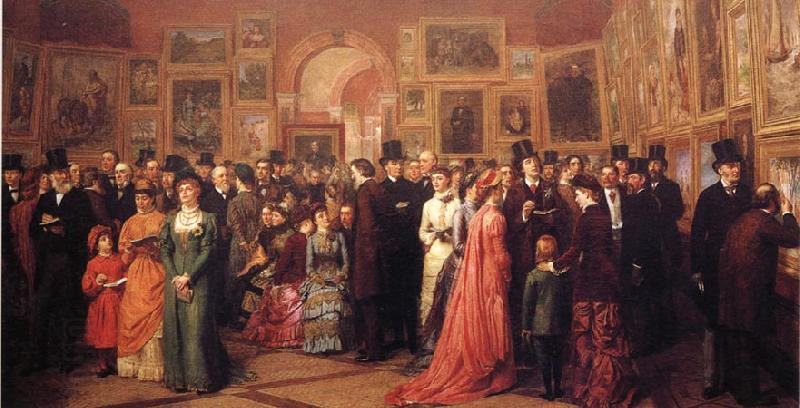 William Powell  Frith Private View of the Royal Academy 1881 China oil painting art
